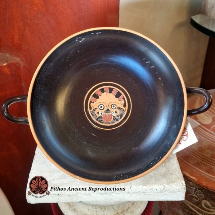 Vaso Kylix Gorgone figure rosse