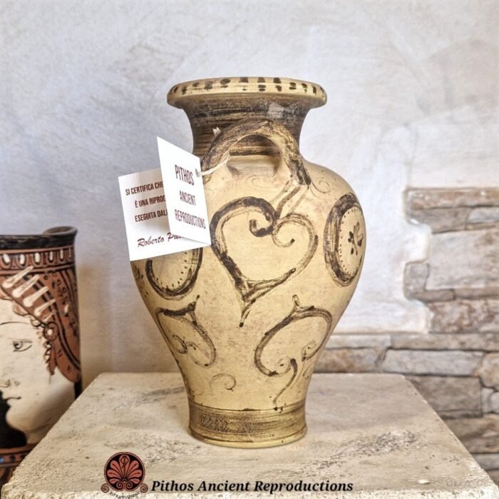 Vaso pithos miceneo a figure nere floreale - immagine 2