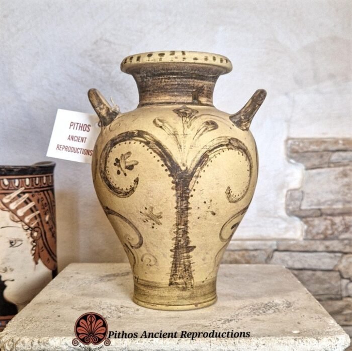 Vaso pithos miceneo a figure nere floreale - immagine 3