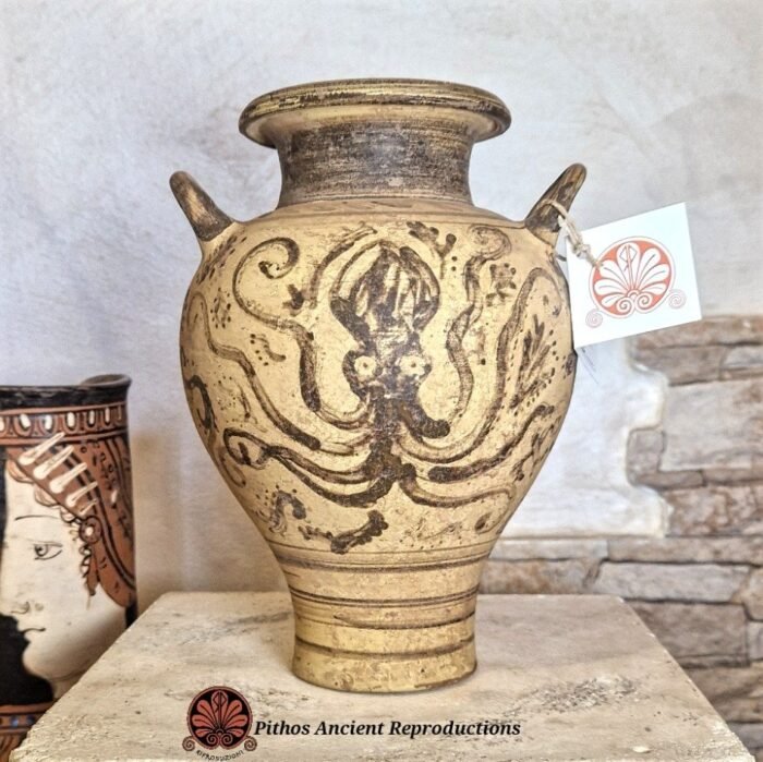 Vaso pithos miceneo a figure nere polpo - immagine 3