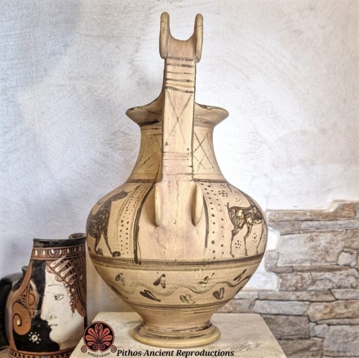 Vaso Trozzella Messapica a figure nere - immagine 4