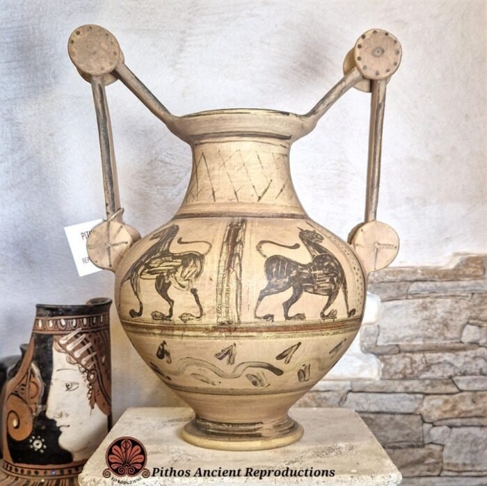 Vaso Trozzella Messapica a figure nere - immagine 3