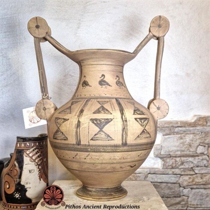 Vaso Trozzella Messapica a figure nere