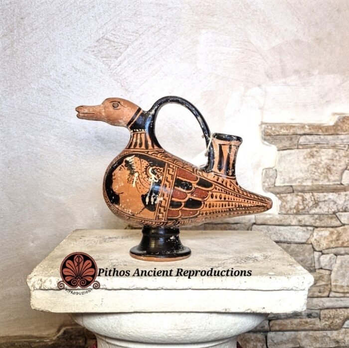 Askos a forma di papera figure rosse - immagine 3