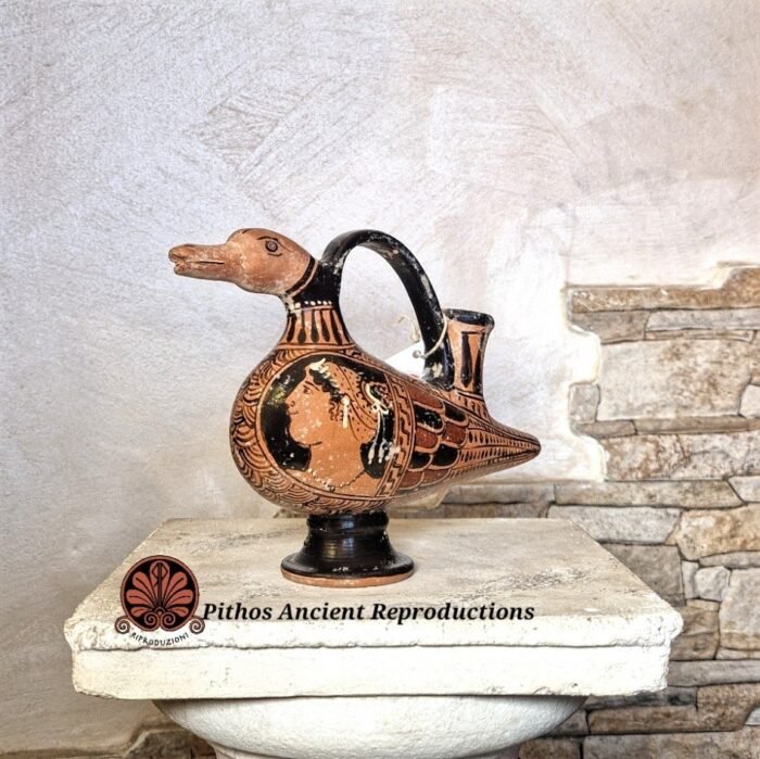 Askos a forma di papera figure rosse - immagine 4