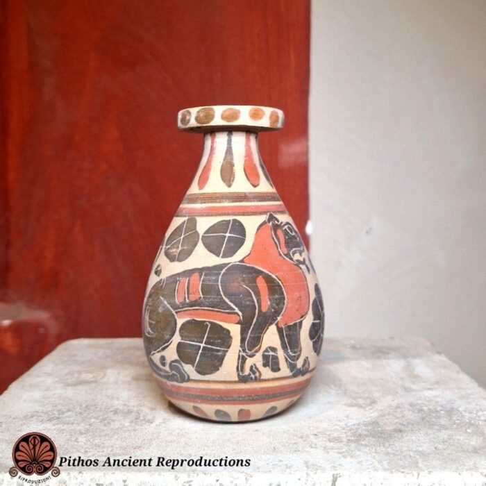 Vaso Albastron etrusco corinzio a figure nere (5)