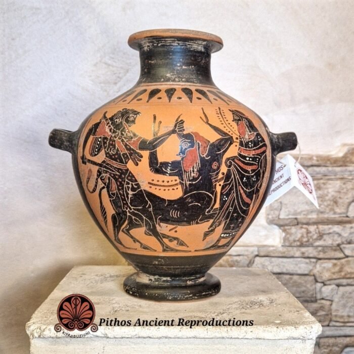 Vaso Kalpis attica figure nere