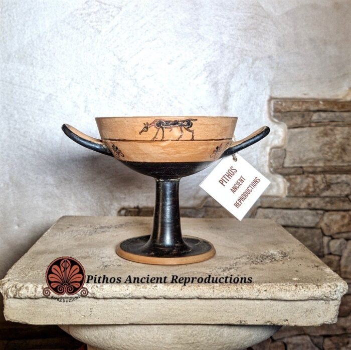 Kylix miniaturistica figure nere piccoli maestri - immagine 3
