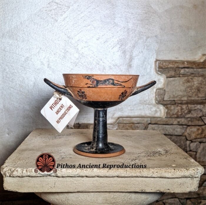 Kylix miniaturistica figure nere piccoli maestri - immagine 3