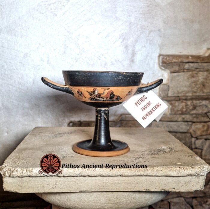 Kylix miniaturistica figure nere piccoli maestri - immagine 3