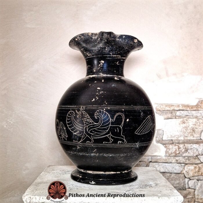 Oinochoe trilobata Bucchero graffita