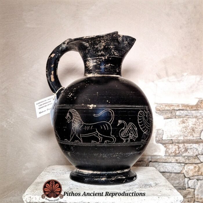 Oinochoe trilobata Bucchero graffita - immagine 2