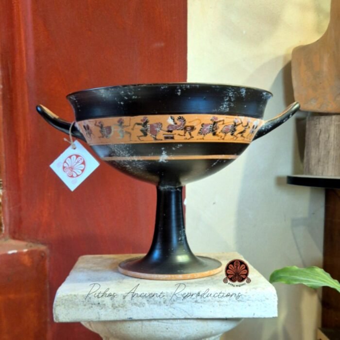 Kylix miniaturistica figure nere piccoli maestri