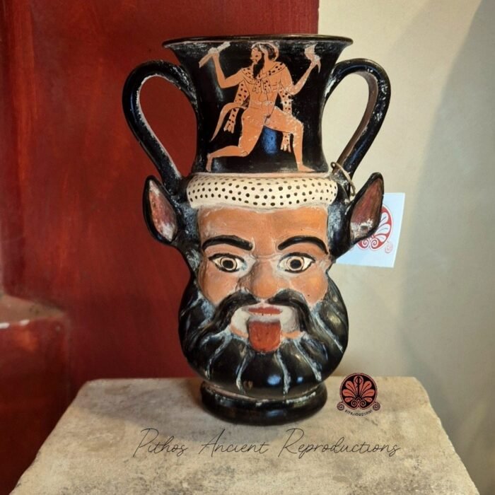 Kantharos satiro figure rosse