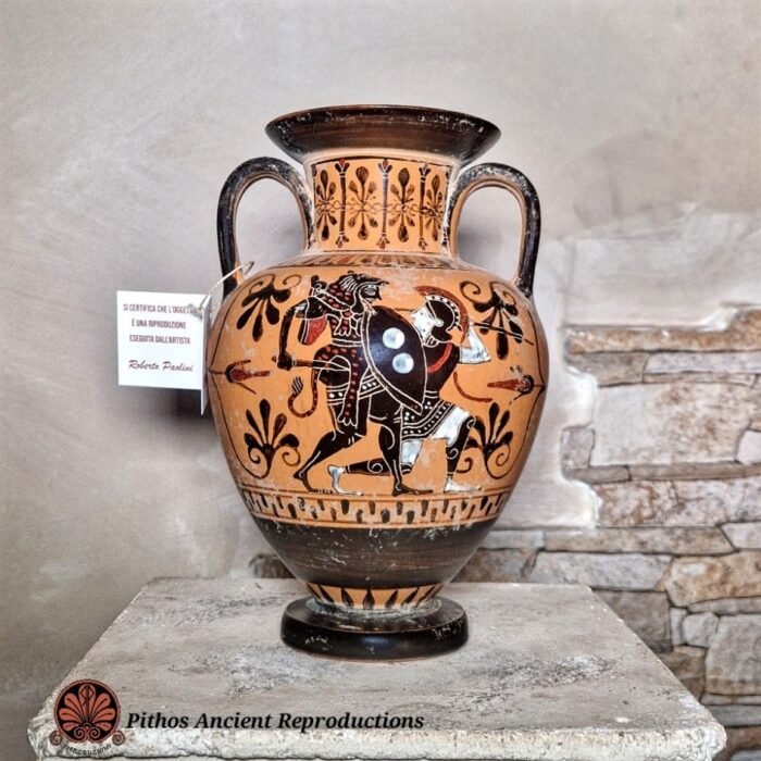 Anfora attica a figure nere Ercole/Ippolita Ettore/Achille