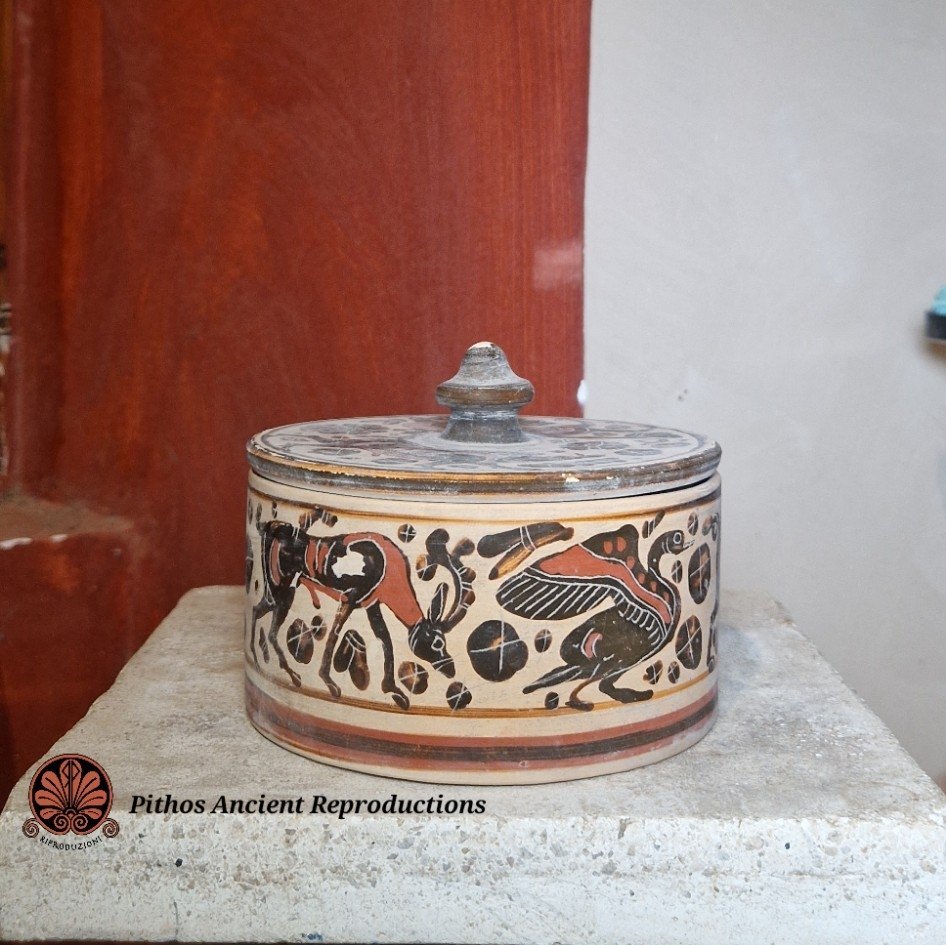 Pisside corinzia animali figure nere - immagine 3