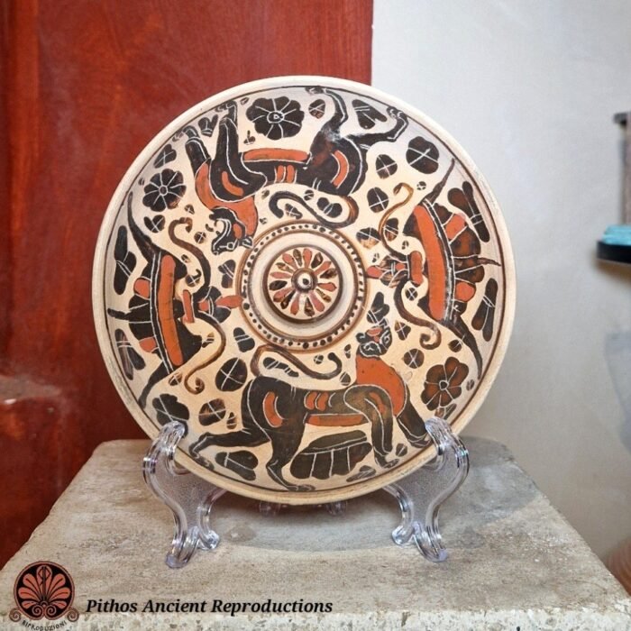 Patera corinzia animali figure nere