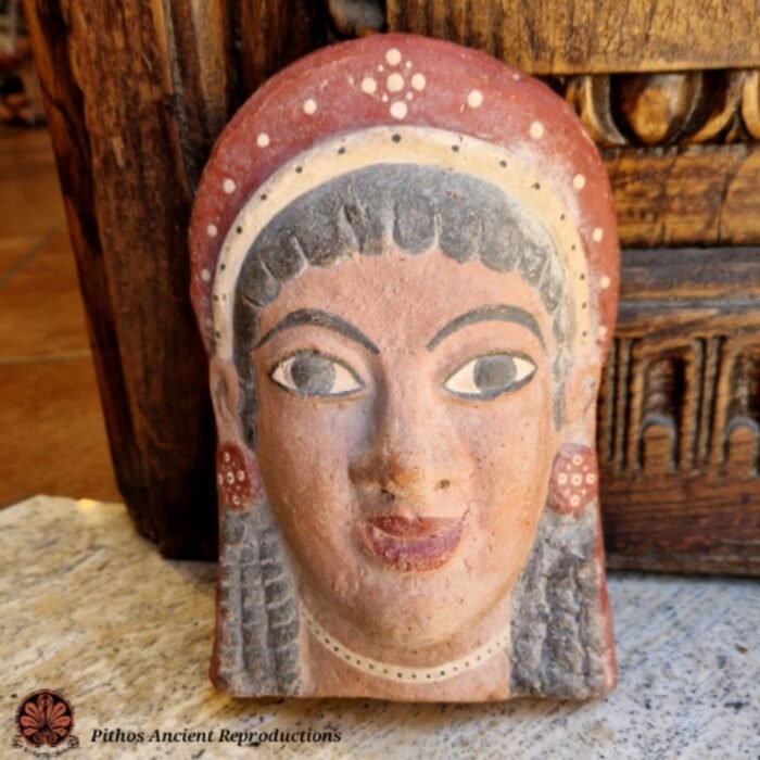 Antefissa volto donna etrusca terracotta