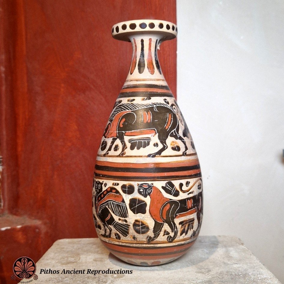 Vaso Albastron corinzio a figure nere 13