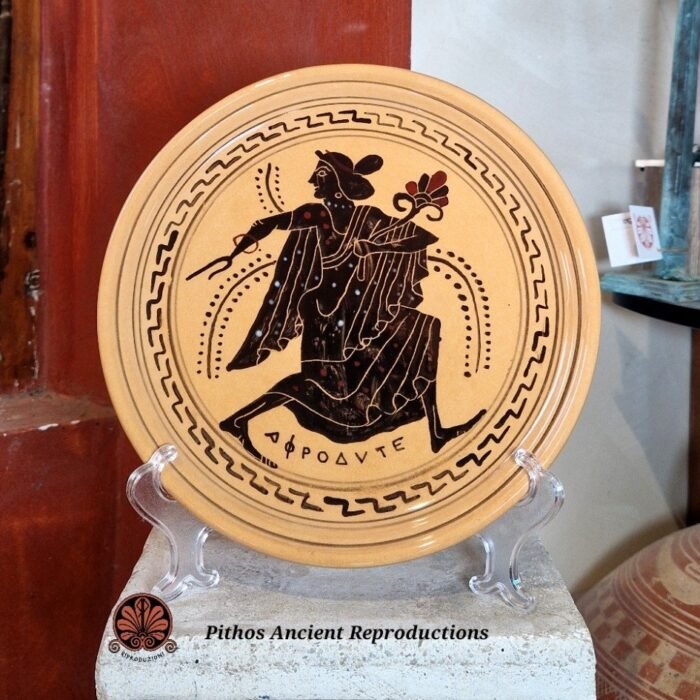 Piatto piano ceramica smaltata decorazioni antiche