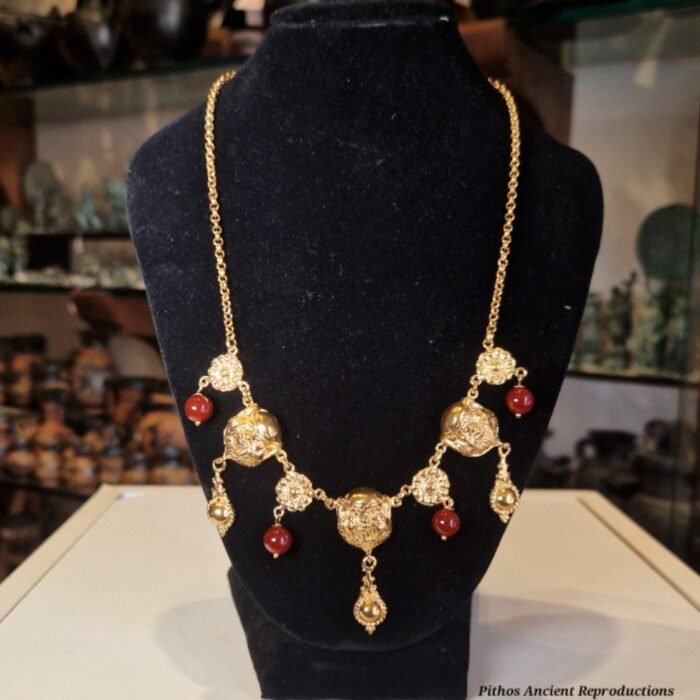 Collana stile antico Satiro/Corniola